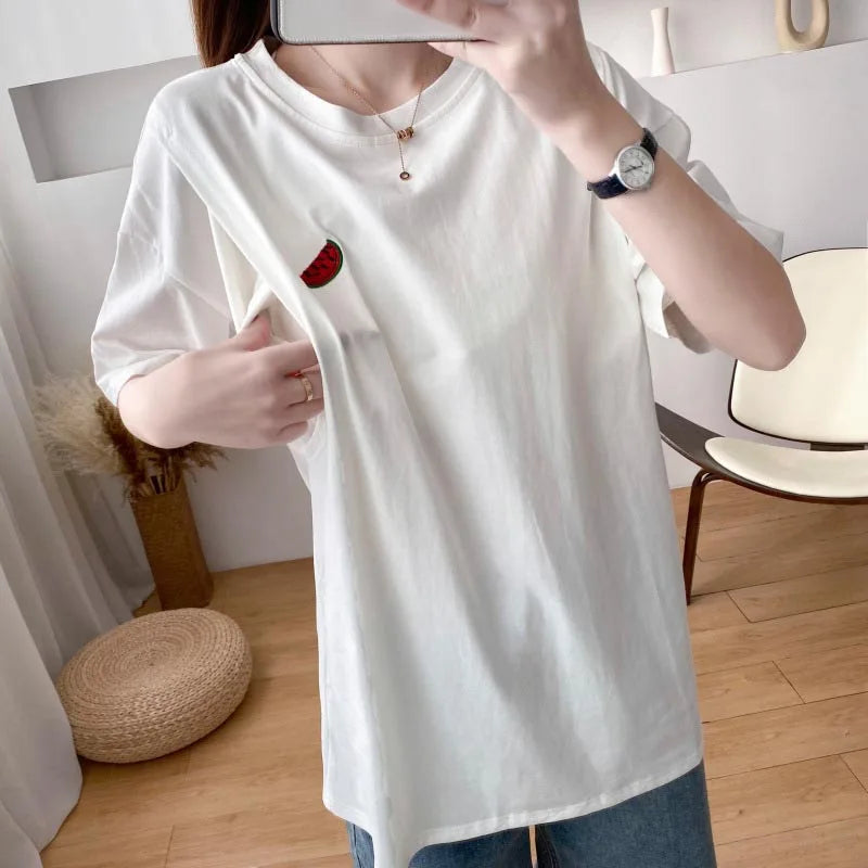 Nursing T-Shirt Cotton Top Breastfeeding