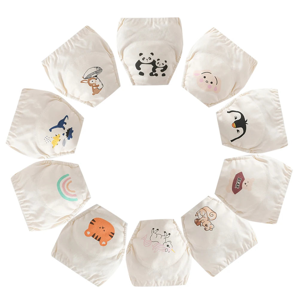 Waterproof Cotton Potty Training Pants 10-Pack – 4-layer construction