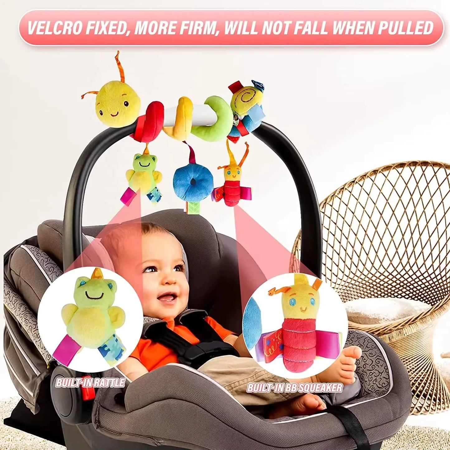 Crib Hanging Spiral Rattle Toy Musical
