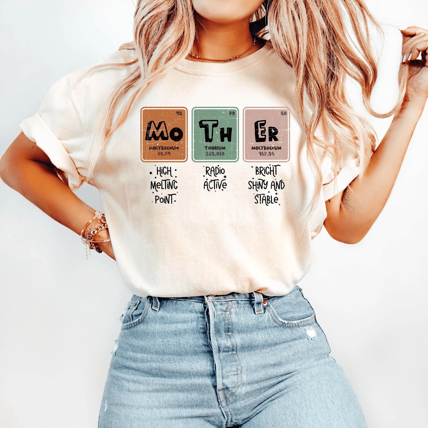 Chemistry Periodic Table Mom T-Shirt Cotton