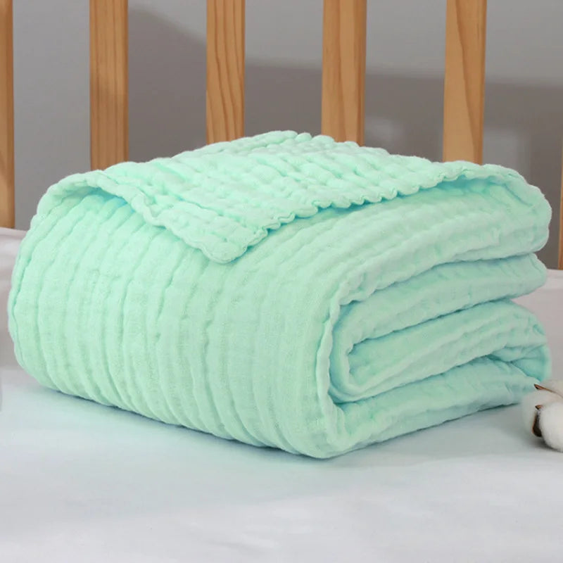 6-Layer Gauze Swaddle Blanket 105cm 5 Colors – 6-layer gauze cotton