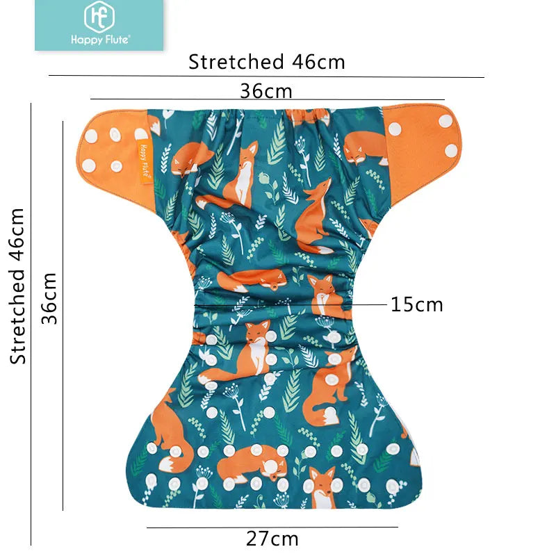 HappyFlute 4PCS Reusable Pocket Cloth Diapers