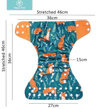 HappyFlute 4PCS Reusable Pocket Cloth Diapers