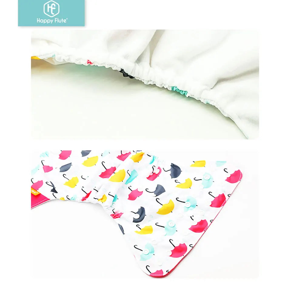 HappyFlute 4PCS Reusable Pocket Cloth Diapers