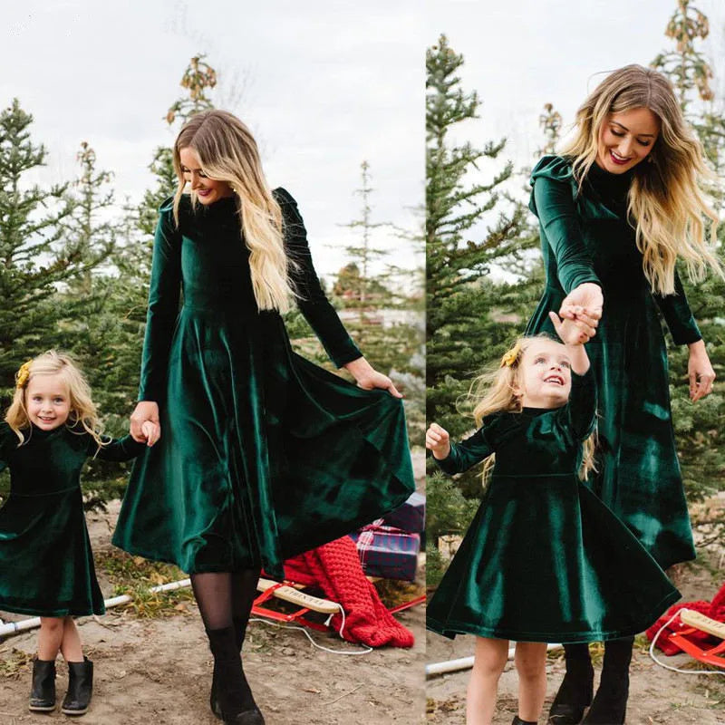 Mom and Daughter Matching Floral Dress Set