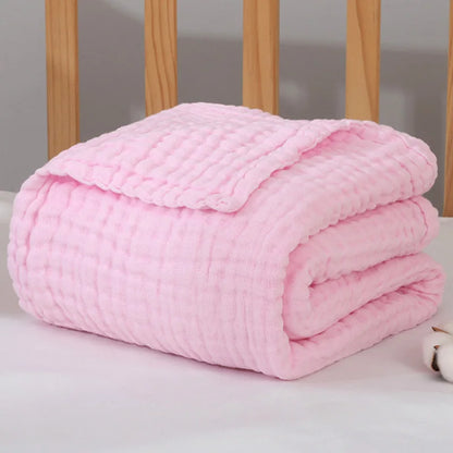 6-Layer Gauze Swaddle Blanket 105cm 5 Colors – 6-layer gauze cotton