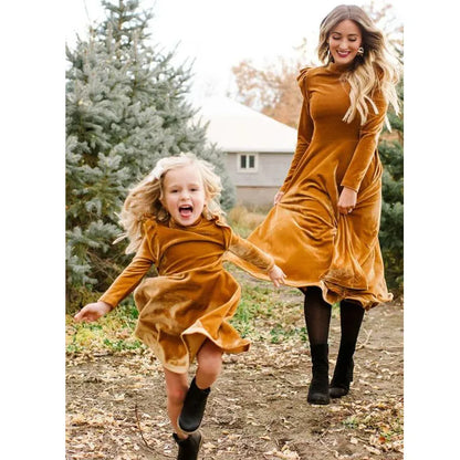 Mom and Daughter Matching Floral Dress Set
