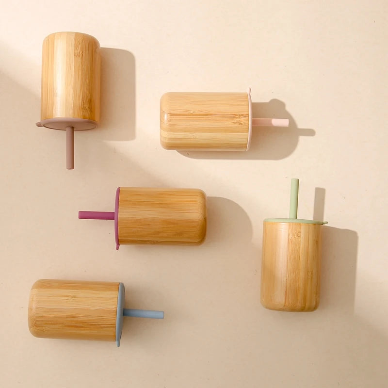 Bamboo Silicone Straw Cup for Kids 150ml – bamboo body