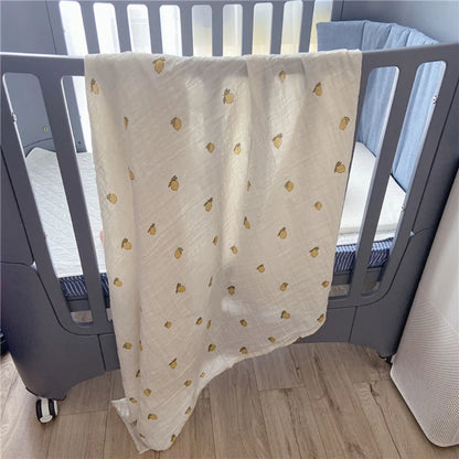 Muslin Swaddle Blanket 120x120cm 2 Colors – cotton bamboo fiber blend