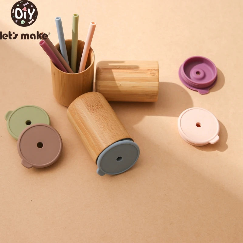 Bamboo Silicone Straw Cup for Kids 150ml – bamboo body