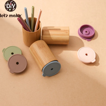 Bamboo Silicone Straw Cup for Kids 150ml – bamboo body