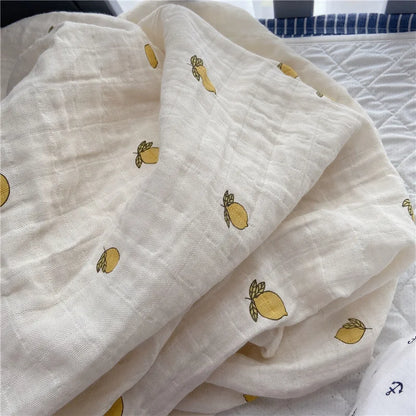 Muslin Swaddle Blanket 120x120cm 2 Colors – cotton bamboo fiber blend
