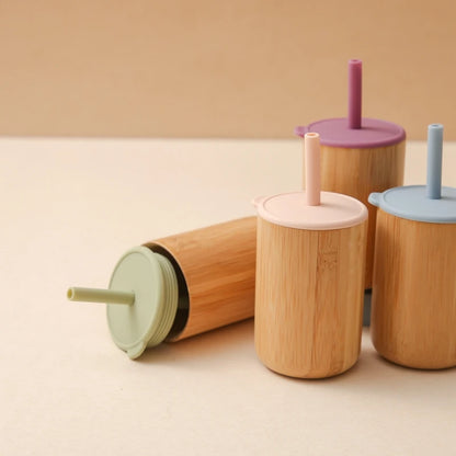 Bamboo Silicone Straw Cup for Kids 150ml – bamboo body