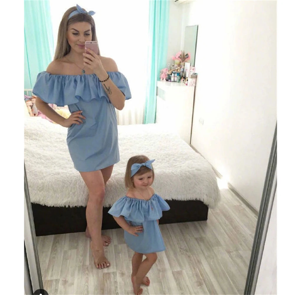 Mother Daughter Matching Boho Dresses