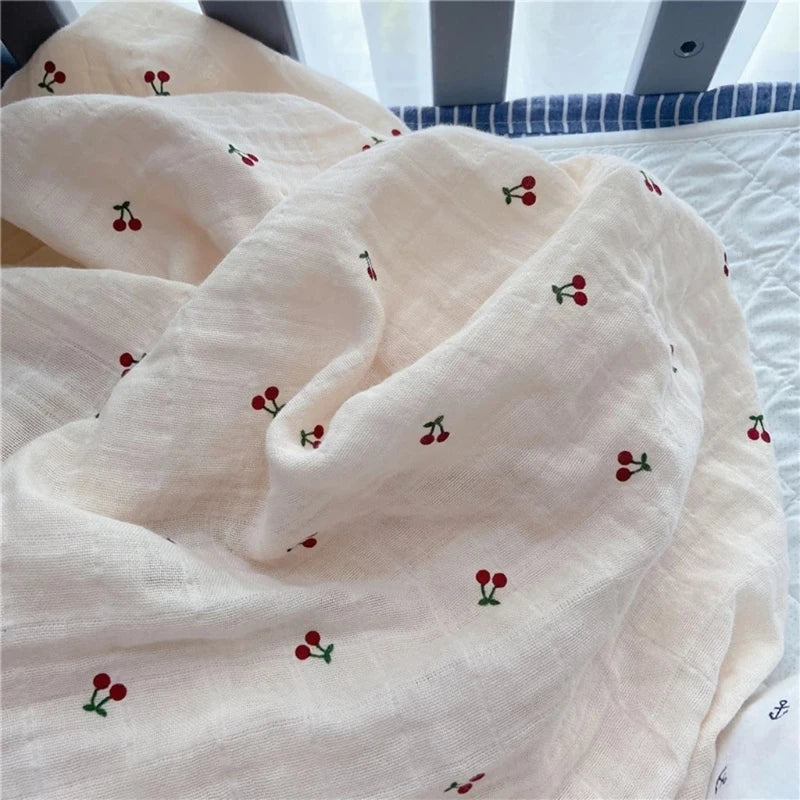 Cotton Muslin Bamboo Swaddle Wrap Cartoon Kids