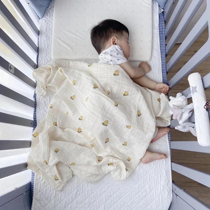 Cotton Muslin Bamboo Swaddle Wrap Cartoon Kids