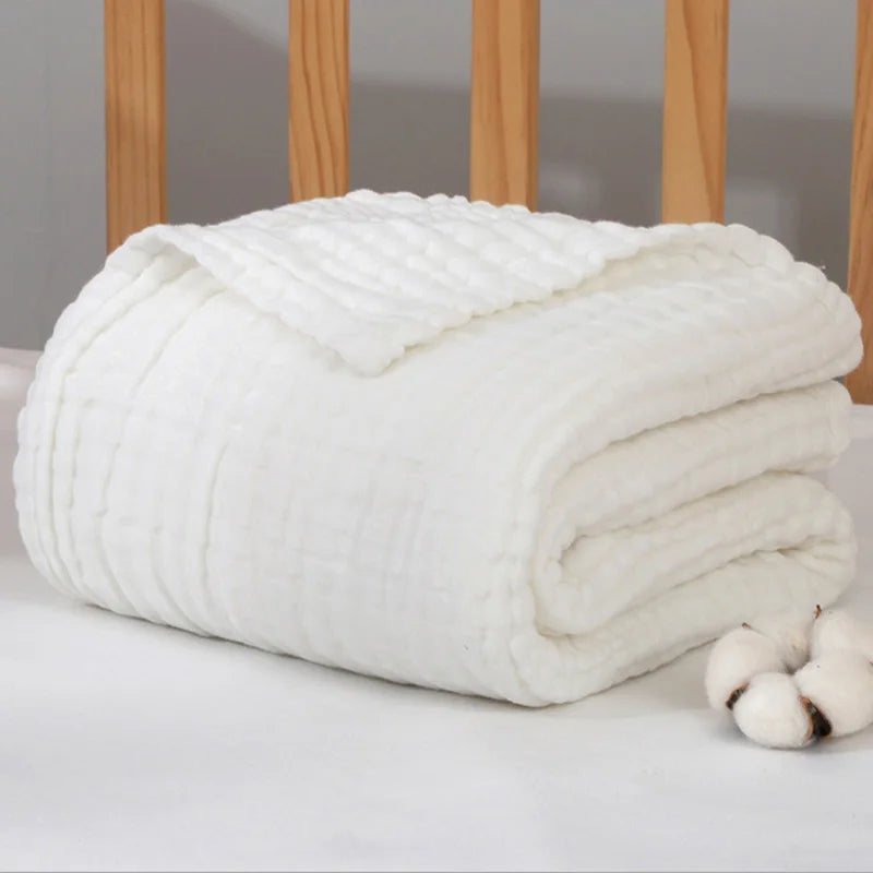 6-Layer Gauze Swaddle Blanket 105cm 5 Colors – 6-layer gauze cotton