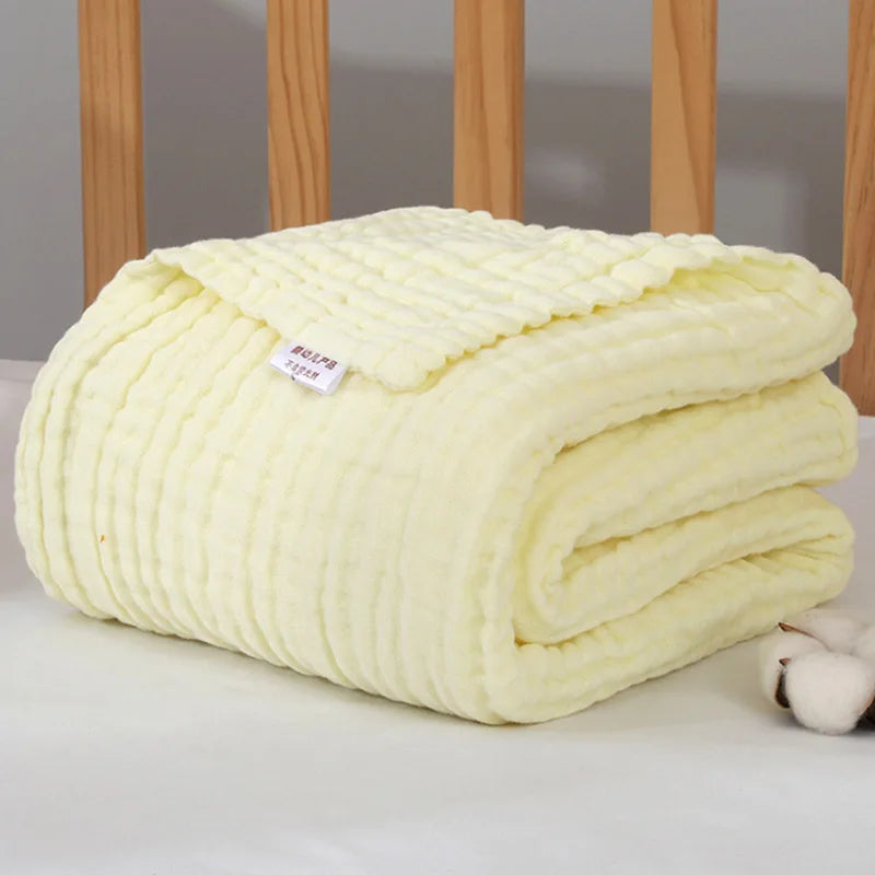 6-Layer Gauze Swaddle Blanket 105cm 5 Colors – 6-layer gauze cotton