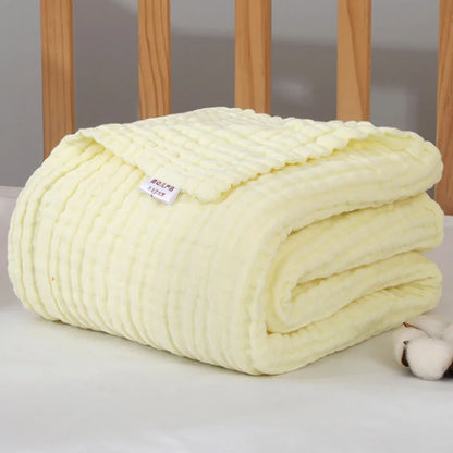 6-Layer Gauze Swaddle Blanket 105cm 5 Colors – 6-layer gauze cotton