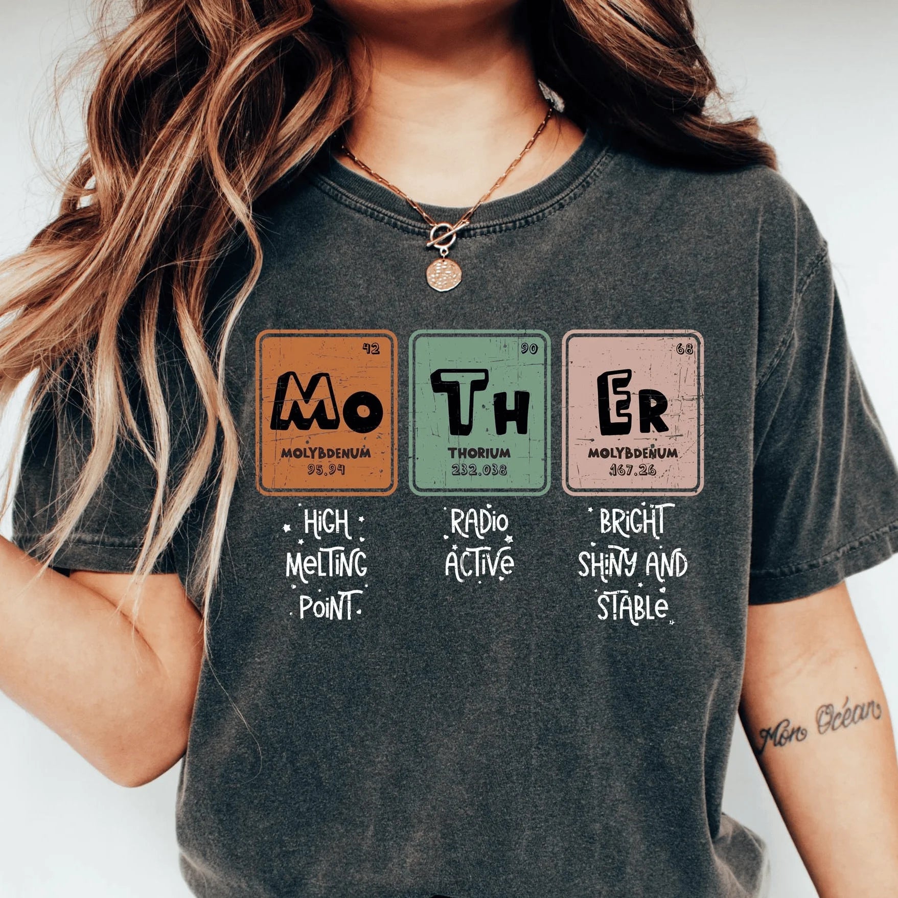 Chemistry Periodic Table Mom T-Shirt Cotton