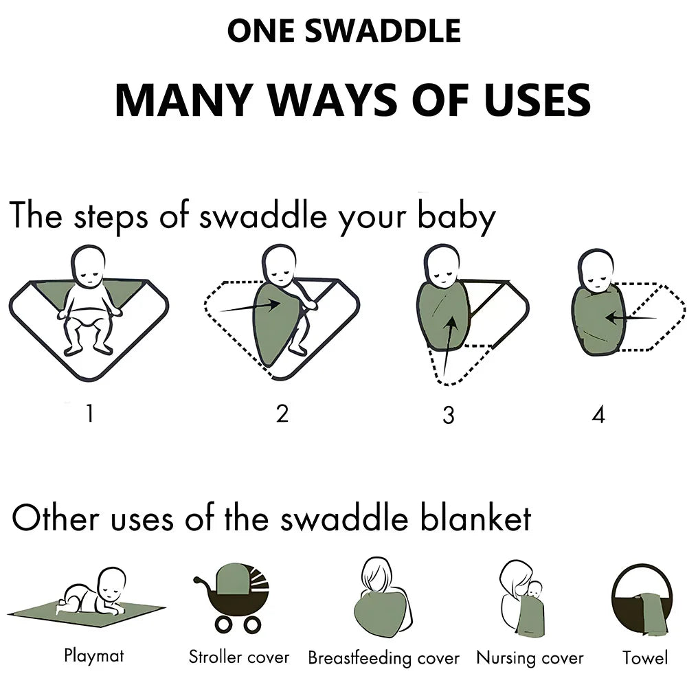 Swaddle Set with Matching Hat Anti-Tremor 0-24M