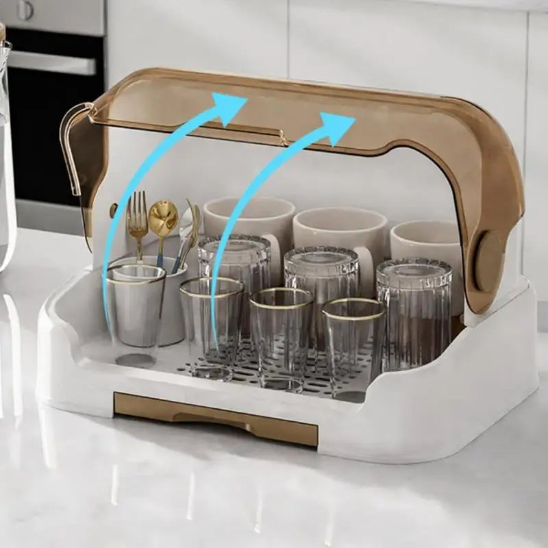 Bottle Drying Rack with Dustproof Lid 3 Colors