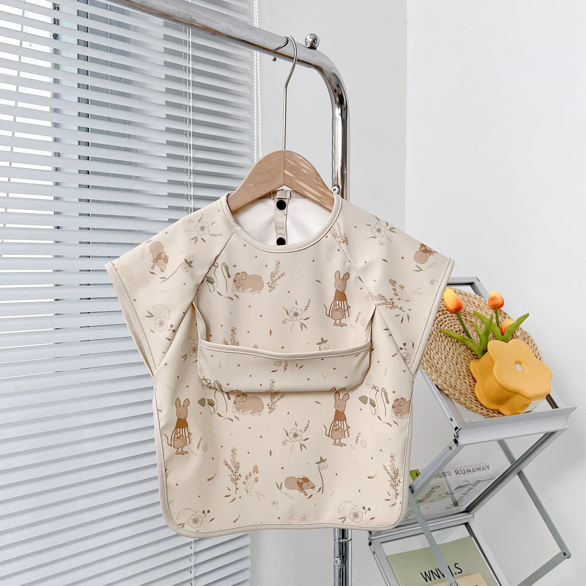 Waterproof Short Sleeve Animal Bib 1-3Y Kids