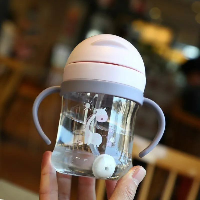 Kids Sippy Cup 250ml Gravity Straw & Handle – front view