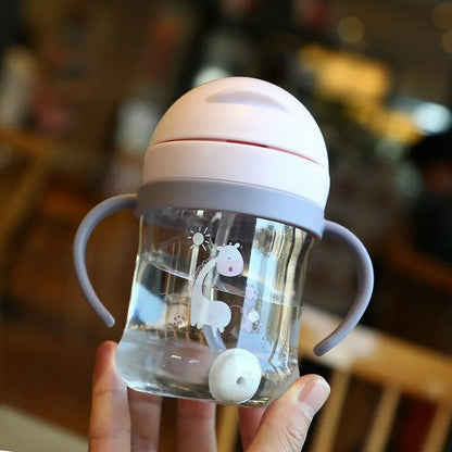 Kids Sippy Cup 250ml Gravity Straw & Handle – front view