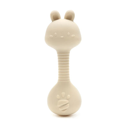 Bunny Silicone Rattle Teether BPA-Free 0-2Y