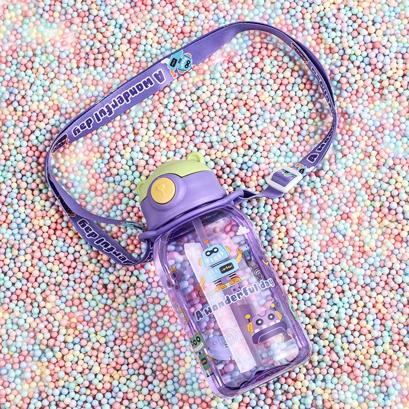 Kids Sippy Cup with Straw & Handle 650ml 2 Colors – front view