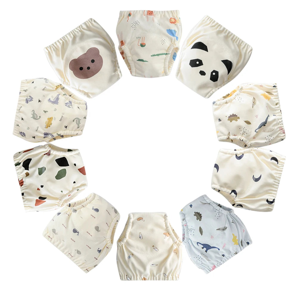 Waterproof Cotton Potty Training Pants 10-Pack – 4-layer construction