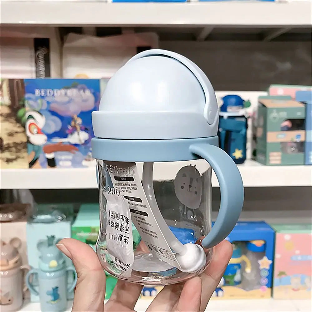 Kids Straw Water Bottle 250-350ml 9 Colors – built-in straw with gravity ball