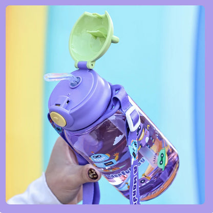 Kids Sippy Cup with Straw & Handle 650ml 2 Colors – front view