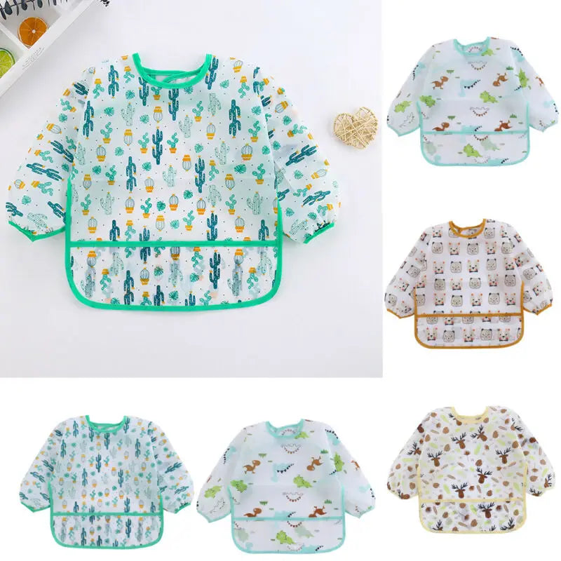 Waterproof Long Sleeve Art Smock Bib 1-3Y