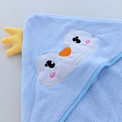 Hooded Bath Towel Animal Design 80x80cm 0-24M