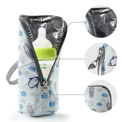 Portable Bottle Bag Travel Case Insulated Milk Organiser – front view