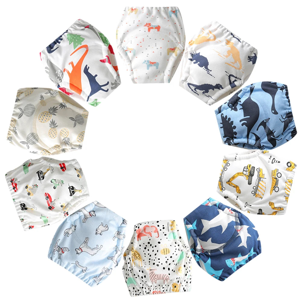 Waterproof Cotton Potty Training Pants 10-Pack – 4-layer construction
