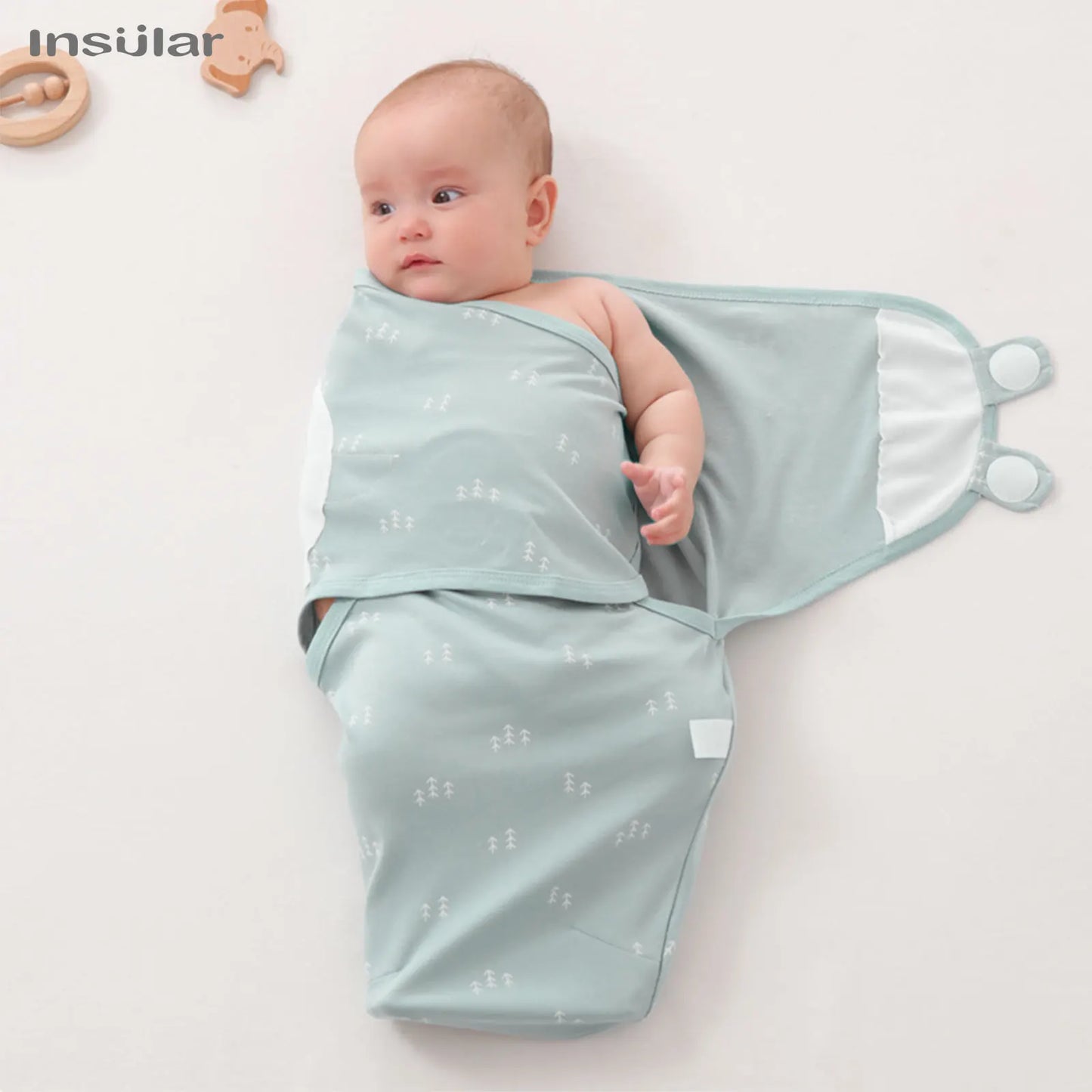 3pcs Cotton Adjustable Swaddle Set 0-6M 12 Prints