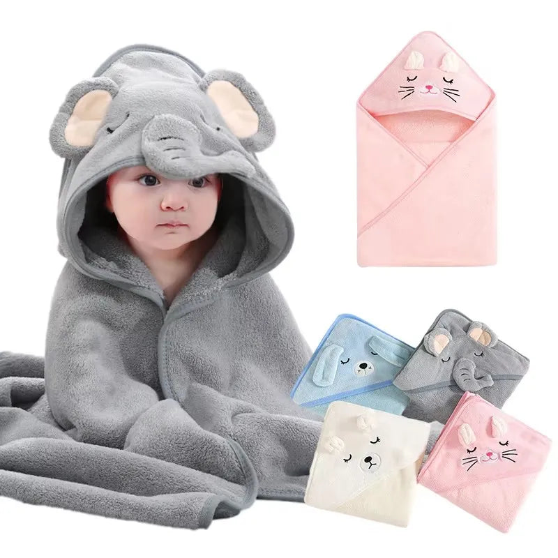 Hooded Bath Towel Blanket Cotton Bamboo Kids