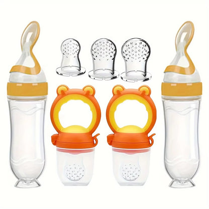 7PCS Feeding Set Silicone Bottles Feeder
