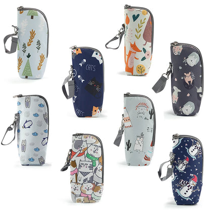 Portable Bottle Bag Travel Case Insulated Milk Organiser – front view