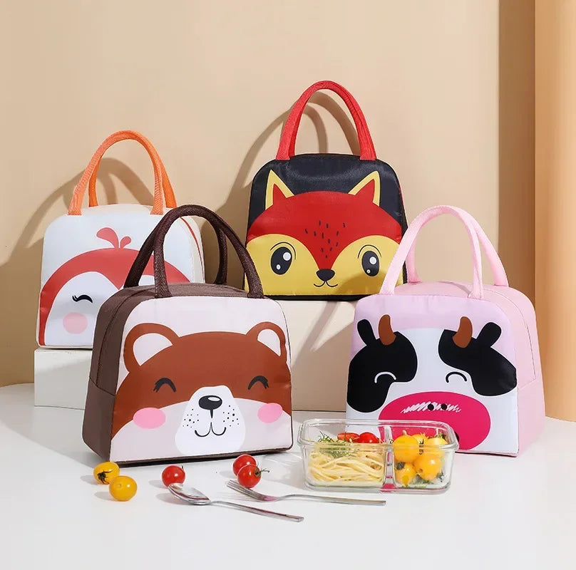 Cartoon Animal Bottle Insulation Bag 12L Waterproof 5 Designs – front view