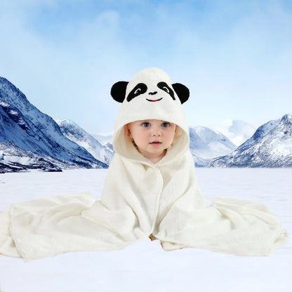 Hooded Bath Towel Animal Design 80x80cm 0-24M