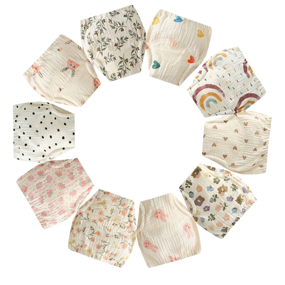 Waterproof Cotton Potty Training Pants 10-Pack – 4-layer construction