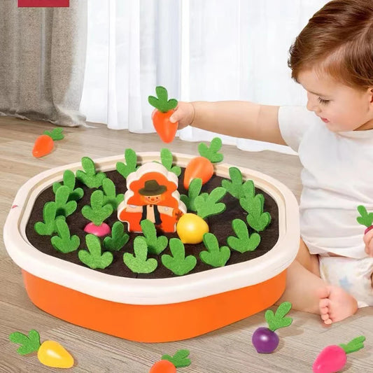 Montessori Pull Carrot Counting & Sorting Toy 3-12Y