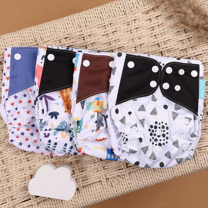 HappyFlute 4PCS Reusable Pocket Cloth Diapers