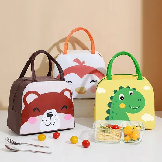 Cartoon Animal Bottle Insulation Bag 12L Waterproof 5 Designs – front view