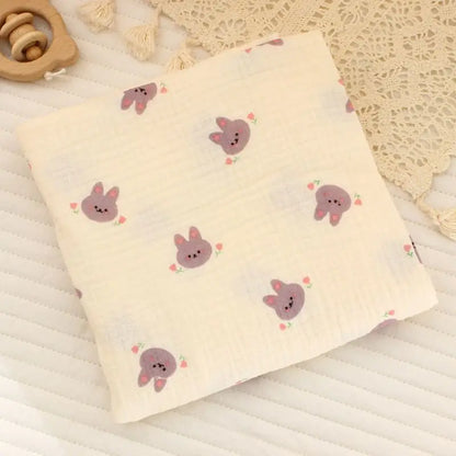 Cotton Muslin Swaddle Blanket 80x80cm 0-24M Kids