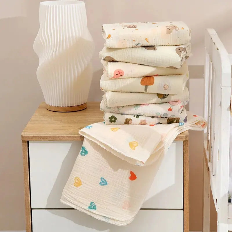 Cotton Muslin Swaddle Blanket 80x80cm 0-24M Kids